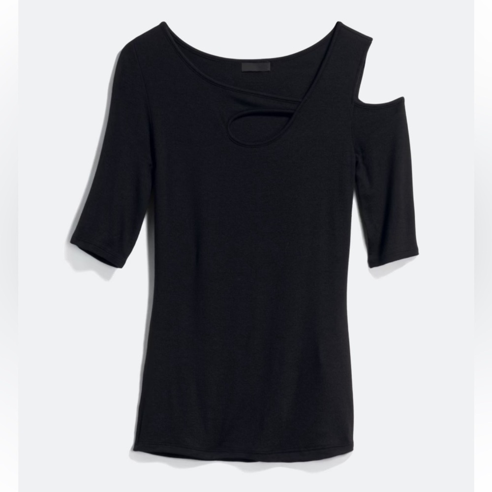 Black Cut Out Women's Top